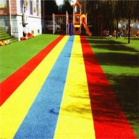 成都幼儿园专用彩虹跑道 彩色地毯 塑料人造草坪 户外婚礼绿化草皮