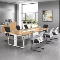 厂家直销会议台 油漆实木皮办公会议桌 长桌椭圆形会议桌椅组合