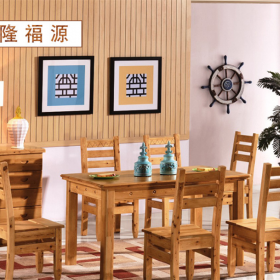 厂家直销全实木椅组合式长方形饭桌家装建材餐厅家具成套餐椅