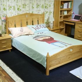 香床双人床批发来图儿童环保DSC结构家装建材卧室家具实木床厂家