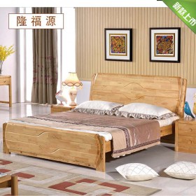 特价 柏木全实木床 橡木简约现代家具主卧 双人床1.8m储物床
