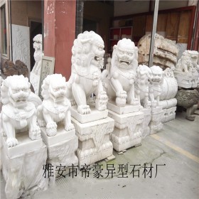汉白玉动物、佛像雕塑  厂家直销 专业设计汉白玉雕塑