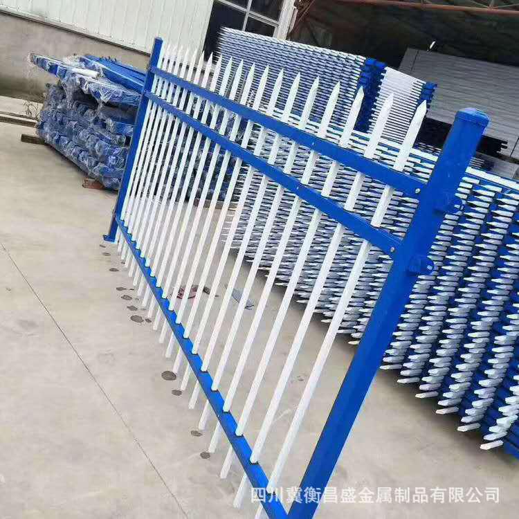 四川成都小区工厂学校围墙锌钢护栏铁艺防护栏铁艺栏杆