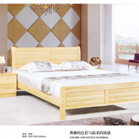 厂家直销1.8m双人床全实床木1.5m适用儿童环保卧室家具厂定制
