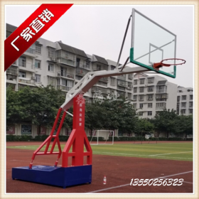 四川厂家直销批发三色异形仿液压篮球架 户外比赛篮球架 成人仿液压篮球架
