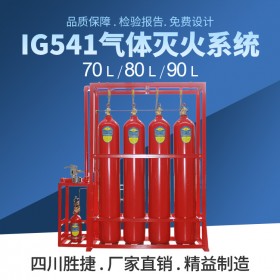 IG541气体灭火设备 四川成都地铁机房IG541混合气体自动灭火系统装置厂家