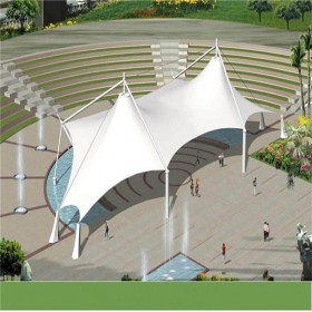 设计安装伞形张拉膜景观棚 公园景观膜 膜结构景观棚 全国景观棚膜结构工程