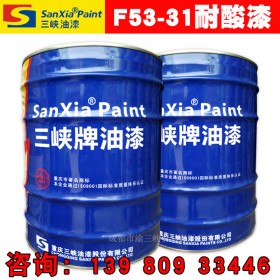 重庆三峡耐酸漆F50-31灰酚醛耐酸漆20kg防酸电镀工业工程油漆