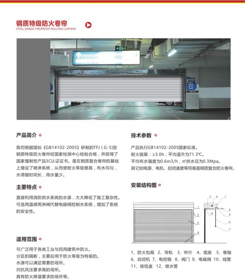 钢质防火卷帘