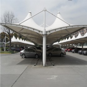 成都专业设计停车场停车棚 户外露天停车场雨篷 安装膜结构汽车停车棚