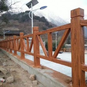 混凝土仿木栏杆规格 成都厂家供应 水泥栏杆 河道走廊栏杆 GRC栏杆