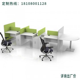 办公室家具 职员屏风 办公桌 简约现代员工4人位6人工位隔断桌椅组合 成都办公家具定制