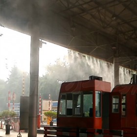 四川高速收费站人造雾喷雾降温降尘设备