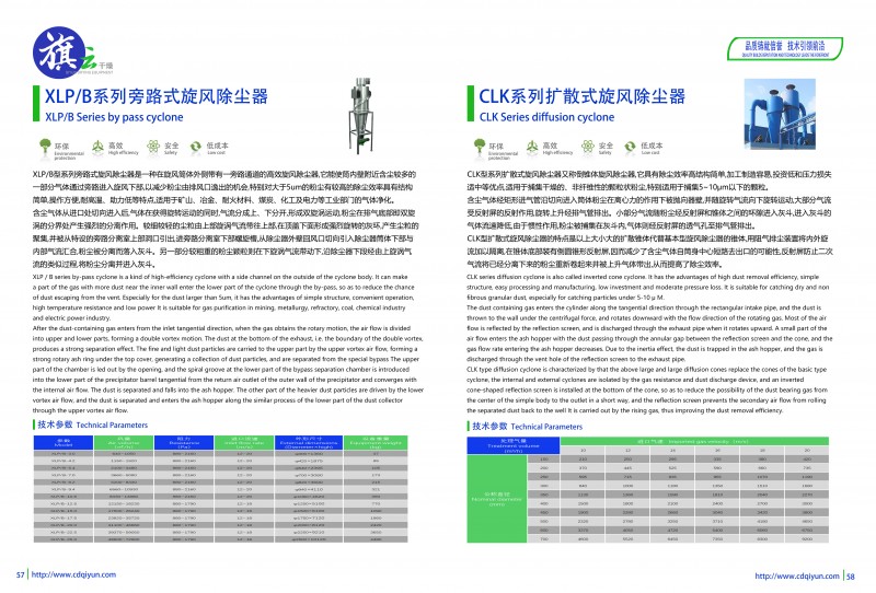 126中智旗云产品图册新  旁路式旋风除尘器 扩散式旋风除尘器