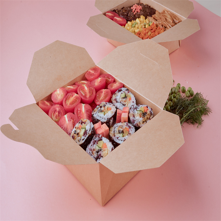 岸宝纸餐盒定制 纸餐盒 一次性外卖餐盒厂家供应