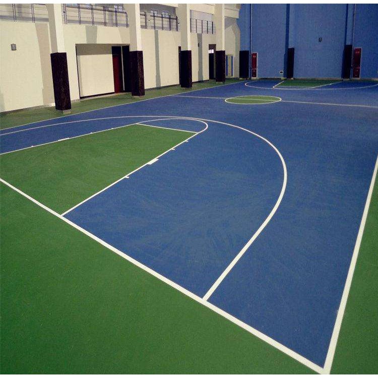 室外硅PU塑胶篮球场厂家 5mmPU球场材料 学校水泥沥青地面基础施工