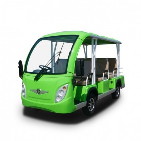 阿童木 电动观光车 绿色外观 可载客8人 适用于景区旅游