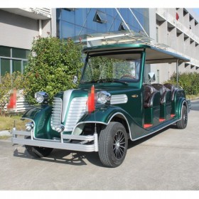 绿色电动观光车 四轮老爷车12座 用于景区公园游览酒店接待