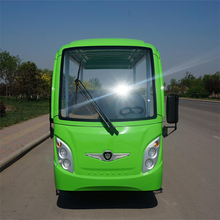 绿色环保电动观光车 A14F 可载14人 可印logo 续航能力强