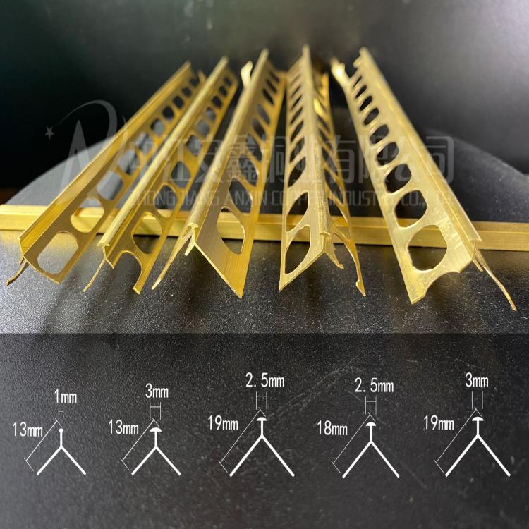 楼梯阳角条批发 楼梯冲孔护角条批发 分隔 装饰铜条加工定制 大量库存 现货供应