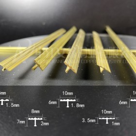 定做t型铜条 大理石楼梯防滑铜条 装饰铜条 梅花形装饰防滑铜条 铜防滑条