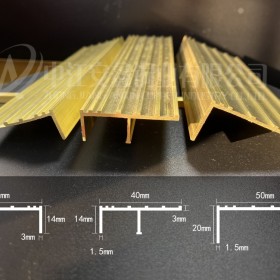 水磨石地板收边条 大理石分割T型L型镶嵌防滑黄铜条 楼梯踏步防滑铜条  楼梯铜条护角