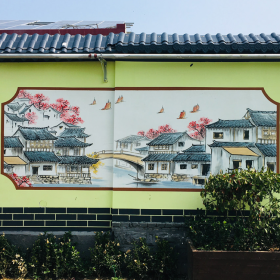 成都户外墙体彩绘 美丽乡村文化墙彩绘壁画服务厂家