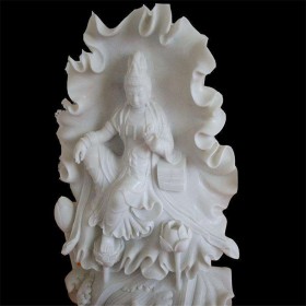 雅安汉白玉观音雕塑  汉白玉石雕刻厂家 欢迎咨询