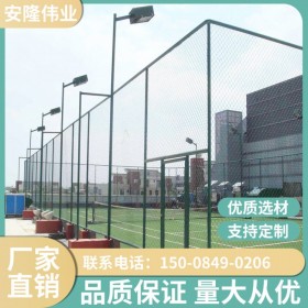 现货球场护栏球场勾花围网绿色包塑体育场围栏篮球场围网四川厂家