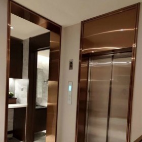 不锈钢电梯大门门套工程安装镀钛拉丝304无指纹材质201