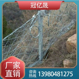 冠亿晟被动防护网厂家销售 拦截防护山体滑坡钢丝绳网价格