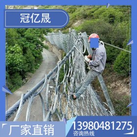 冠亿晟 四川被动边坡防护网 拦截防护山体滑坡钢丝绳网售卖