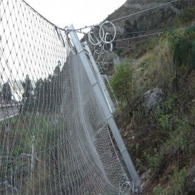 防落石主动被动边坡防护网景区危岩柔性钢丝绳网山体滑坡被动菱形网