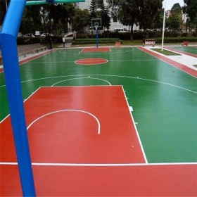 塑胶篮球场 防滑耐磨学校运动跑道硅pu塑胶篮球场施工定制