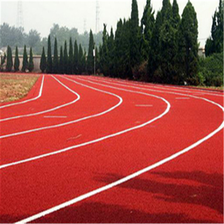 塑胶跑道 混合型学校塑胶跑道材料 操场运动场跑道