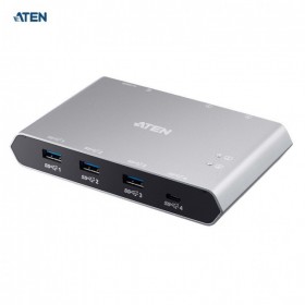 ATEN 宏正 US3342 2 端口 USB-C Gen 2 带充电功能分享切换器 即插即用