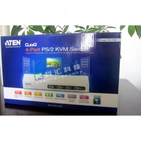 ATEN 宏正 CS74E 四进一出KVM切换器 PS/2圆口键鼠切换器 4口VGA切换器