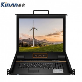 秦安Kinan 四川 成都 总代理 KVM切换器 8口 VGA高清17英寸LED机架式USB/PS2混接kvm控制平台 可级联配线 XL1708