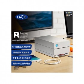 四川 成都 分销商 雷孜LaCie 36TB Type-C/雷电3/4 CF SD 企业级桌面移动硬盘 双盘2盘位磁盘阵列 2big Dock 高速CMR PMR垂直盘(STGB36000400)