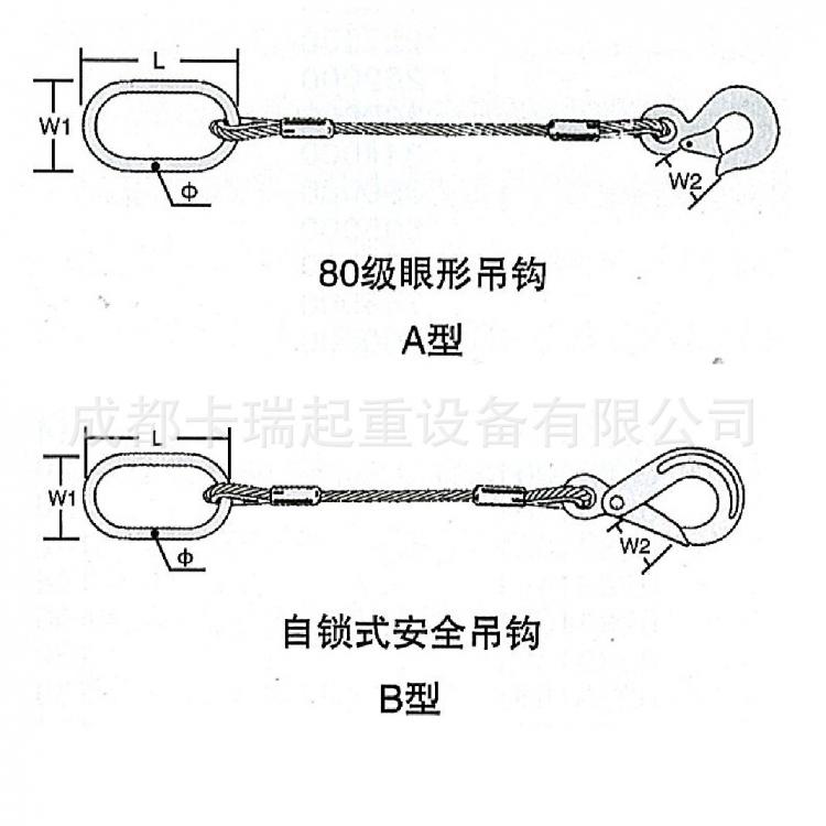 德国可定制非标加工高强度钢丝绳三腿成套吊索具压制1770级