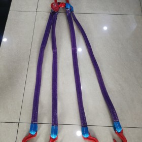 定制非标高强度扁平吊装带H型组合吊具索具配安全钩单腿双腿