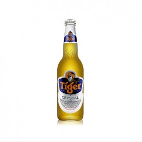 虎牌啤酒 300ml*24瓶 Tiger老虎晶纯系列 玻璃瓶装冰感清爽清冽顺滑夏日热饮