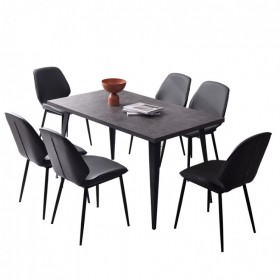 简约工业风意式极简1.4米免漆经济型可定制客餐厅餐桌椅美奢漫家具