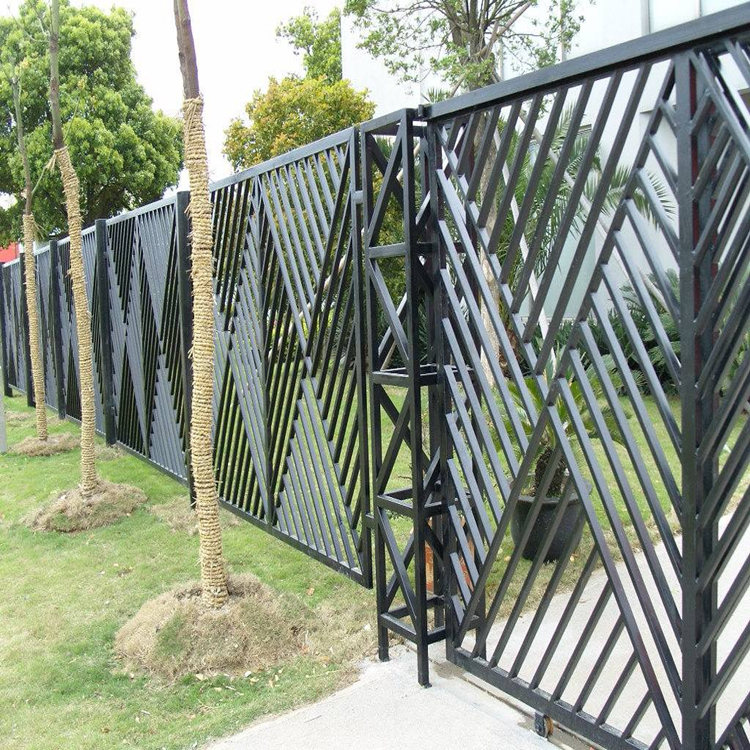 穿插焊接栅栏定做 铁艺锌钢护栏 围墙围栏 安装施工