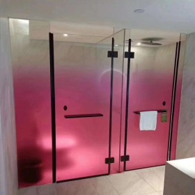 乐山厂家定制生产酒店宾馆专用渐变淋浴隔断玻璃