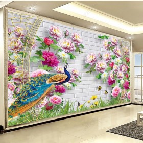 巴中厂家定制生产彩绘艺术玻璃背景墙