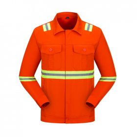 现货环卫工作服套装保洁服长袖反光条工作服道路施工安全服印logo字