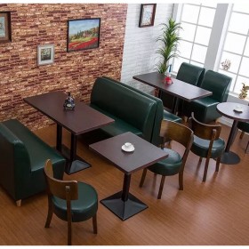 实木主题餐厅咖啡厅卡座沙发快餐面馆饭店汉堡甜品奶茶店桌椅组合