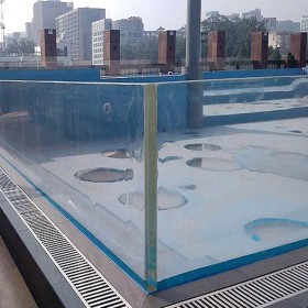 网红打卡透明亚克力无边游泳池定制 亚克力科技定做92%透光率17cm亚克力厚板