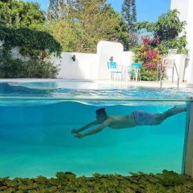 亚克力透明游泳池 大型玻璃泳池设计安装